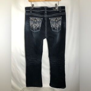 - Womens Dark Denim Embellished Jeans. Size 38/30. Premium Denim.